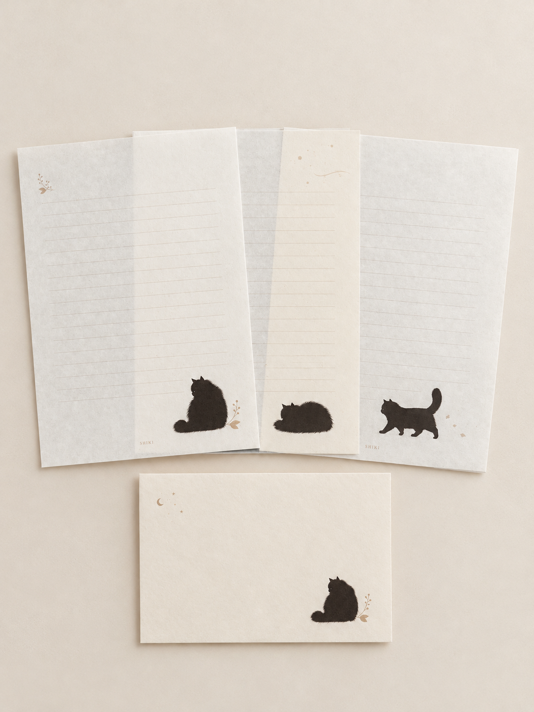 SHIKI Black Cat Letter Set